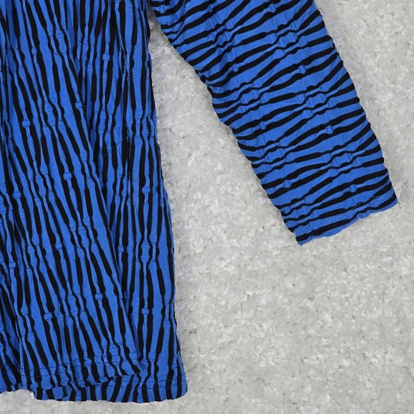 Habitat Open Cardigan Womens Medium Blue‎ Textured Stretch Sweater Office Preppy - Picture 2 of 12